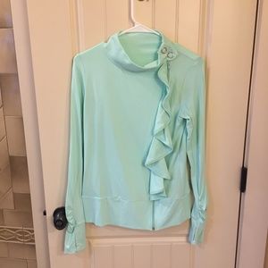 Anthropologie Pure and Good Jersey Ruffled Jacket